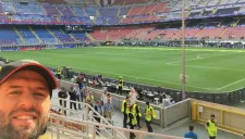 Tito Villa en el interior del Giussepe Meazza