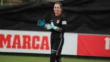 Sara Ezquerro durante un partido con el Atleti