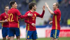 David Silva celebra su golazo contra Corea del Sur