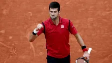 Novak Djokovic durante la Semifinal contra Wawrinka de Roland Garros