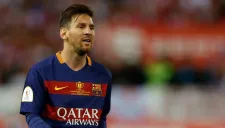 Lionel Messi en un partido con Barcelona