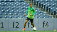 Rafa Márquez en entrenamiento del Tri