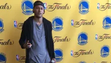Neymar en el estadio de Golden State