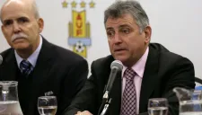 Wilmar Valdez, presidente de la AUF, en conferencia de prensa