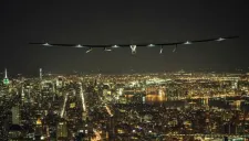 El Solar Impulse II, a su llegada a Nueva York