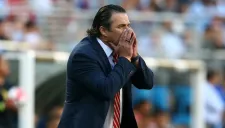 Pizzi en un partido de Chile