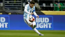 Lionel Messi en un partido con Argentina