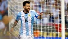 Lionel Messi festeja anotación contra Venezuela
