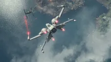 Batalla entre un Tie Fighter y un X-Wing