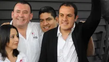 Blanco en un acto político en Cuernavaca