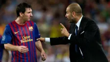 Lionel Messi y Pep Guardiola, cuando el catalán era DT del Barcelona