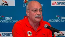 Enrique Bonilla, presidente de la Liga MX, durante una conferencia de prensa