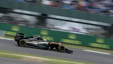 Checo Pérez durante el GP de Gran Bretaña