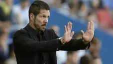 Simeone en un partido con el Altético de Madrid