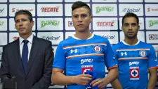 Cristaldo, durante su presentación con Cruz Azul