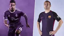 Uniformes de visita de Real Madrid y Barcelona