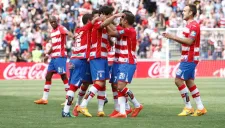 Jugadores del Granda festejan un gol en La Liga