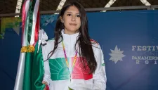 Paola Pliego, durante una premiación