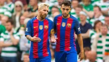 Messi, durante un juego amistoso con Barcelona