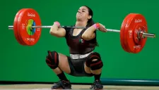 Alicia Gurrola en uno de sus levantamientos en Río 2016