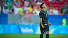 Michael Pérez se lamenta un falla