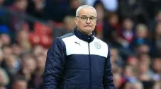 Ranieri durante un partido del Leicester City