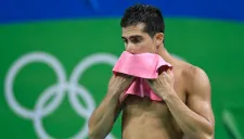 Romel Pacheco se lamenta durante la serie de clavados en Río