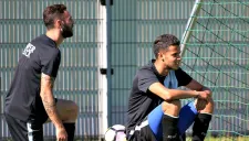 Diego Reyes con Miguel Layún en un entrenamiento del Porto