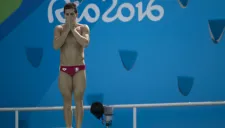 Rommel Pacheco se prepara para un clavado