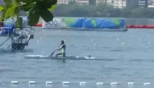 Marcos Pulido participando en los 200m canoa individual
