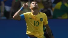Neymar celebra su gol contra Honduras