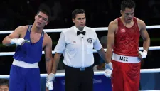 Misael Rodríguez durante la Semifinal de boxeo en Río 2016