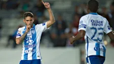 Urretaviscaya celebra su gol frente al Police United