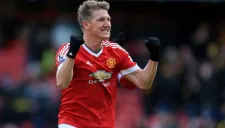 Bastian Schweinsteiger celebra un gol con Manchester United