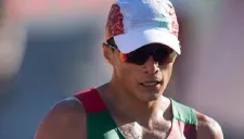 Ever Palma en competencia de marcha de 20 kilómetros