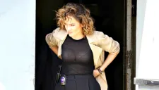 Jennifer López durante las grabaciones de 'Shades of Blue'