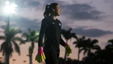 Hope Solo en un entrenamiento con su selección