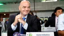 Gianni Infantino, en una asamblea de la FIFA