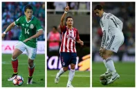 Javier Hernández con las playeras del Tri, Chivas y Real Madrid