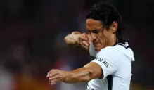 Edinson Cavani en festejo de gol