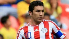 Salvador Cabañas durante el encuentro amistoso en honor entre América y Paraguay