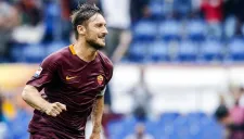 Francesco Totti en el partido contra el Sampdoria