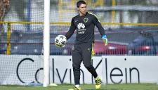 Hugo González en un entrenamiento de América