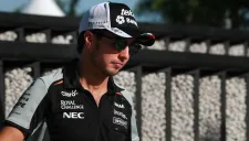 Sergio Pérez, antes de iniciar las prácticas para el GP de Malasia