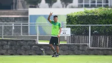 Jesús Gallardo en un entrenamiento del Tri