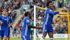 Willian celebra un gol marcado con el Chelsea