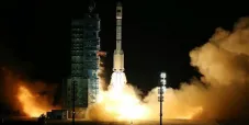 El despegue del cohete de los astronautas en China