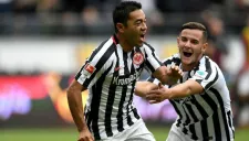 Marco Fabián festeja efusivamente su gol contra el Bayern