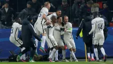 Jugadores del Mónaco festejan el gol del empate