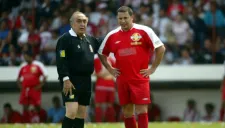 Bonifacio Nuñez durante un partido de homenaje a Antonio Mohamed